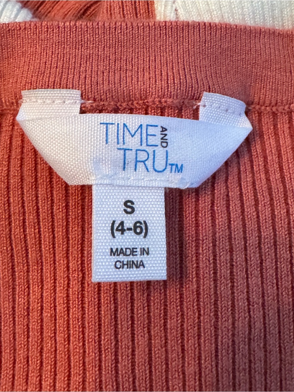 Time and Tru Coral and Cream Striped Knit Maxi Dress with Cardigan small Euc - Picture 9 of 10